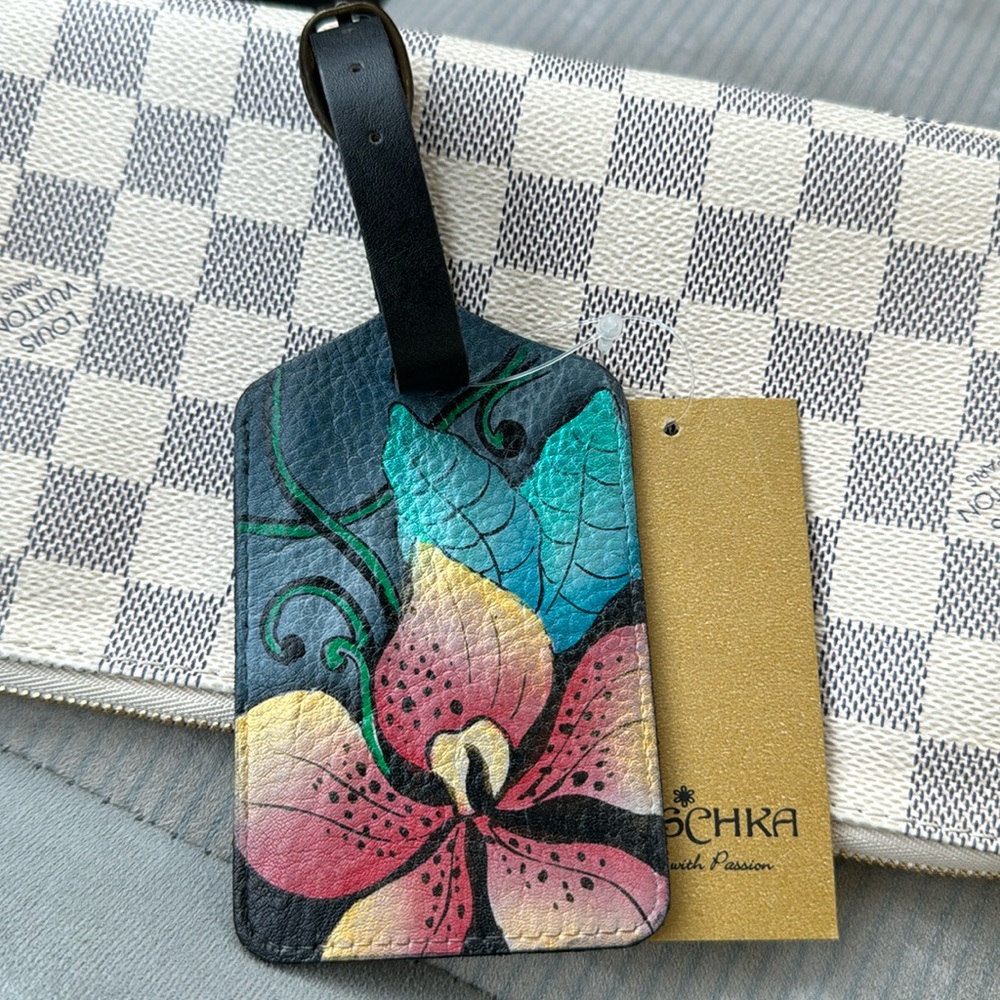 Anuschka Leather Painted Bag Tag